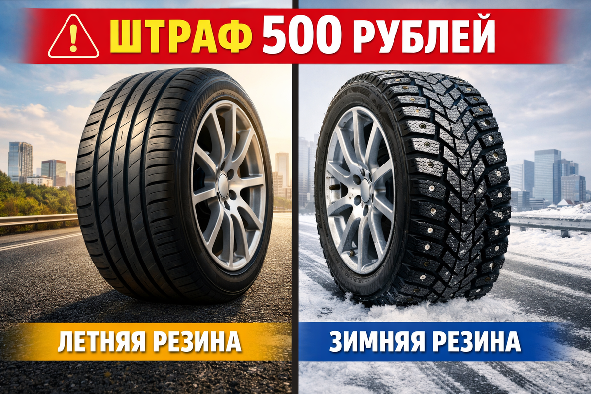 Почему летняя резина зимой может обойтись дороже штрафа