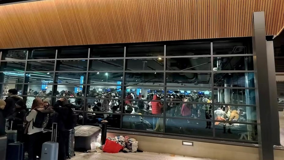 Автор фото: Yle. Ситуация в аэропорту Рованиеми 28 декабря 2025 года. Лапландия, Финляндия.