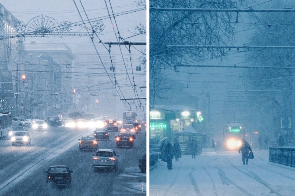    В последние дни года ростовчане дождались снега. Денис Демков