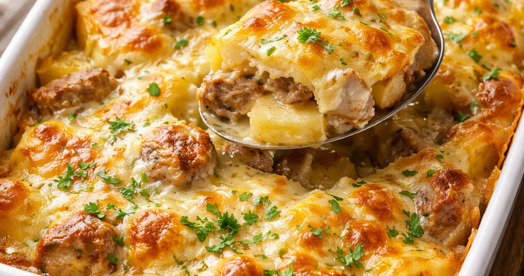 Сочное мясо с картошкой под сырной корочкой: простой домашний рецепт, который всегда получается