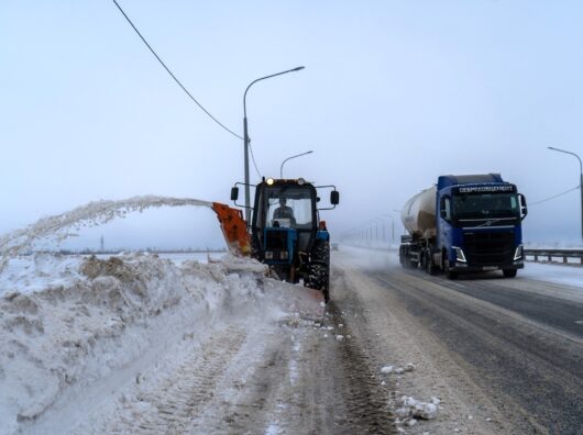   На федеральных трассах Ростовской области израсходовали рекордные 2 089 тонн противогололедных материалов //Фото ФКУ Упрдор Москва-Волгоград