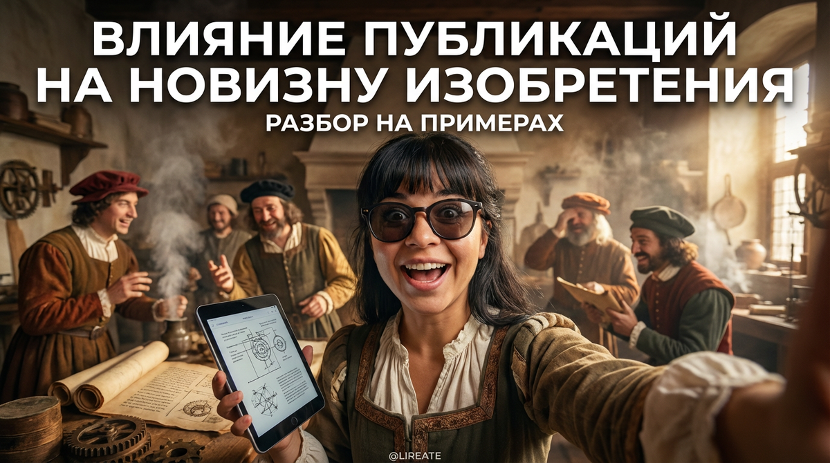    Разбор примеров влияния публикаций на новизну изобретений Лирейт
