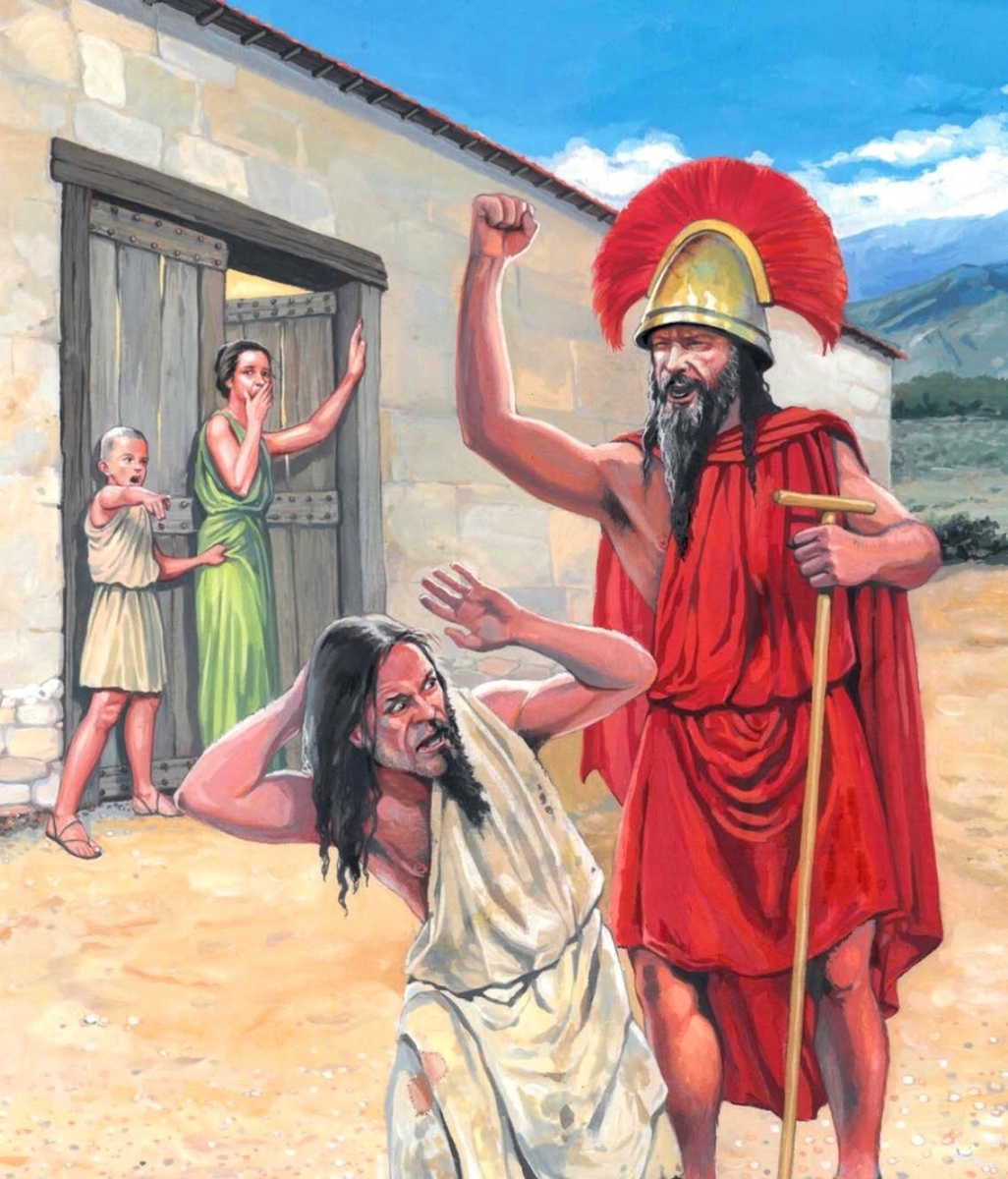 Трусам в Спарте брили часть бороды, и каждый спартиат мог избить такого без каких-либо последствий для себя. Художник: Cătălin Drăghici