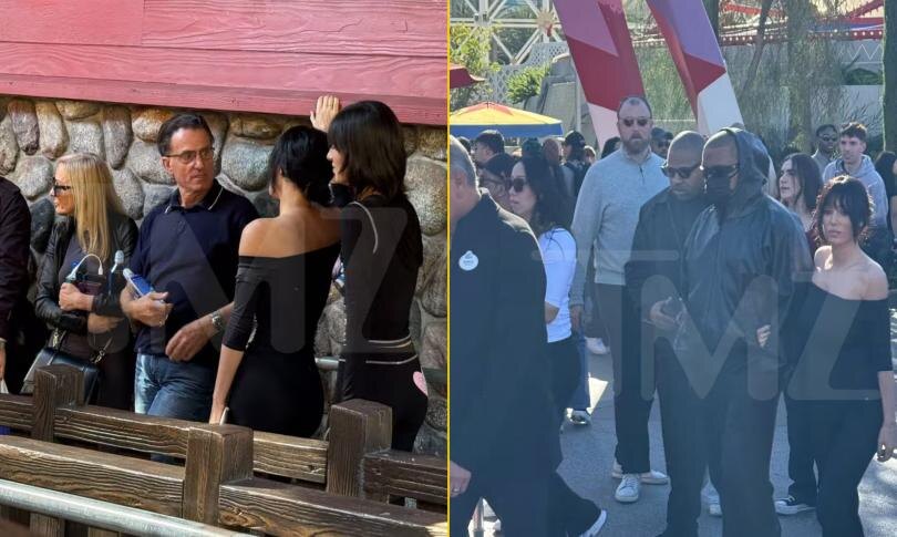    Источник: TMZ.com | Канье Уэст взял жену Бьянку Цензори и детей в парк развлечений Disney's California Adventure.