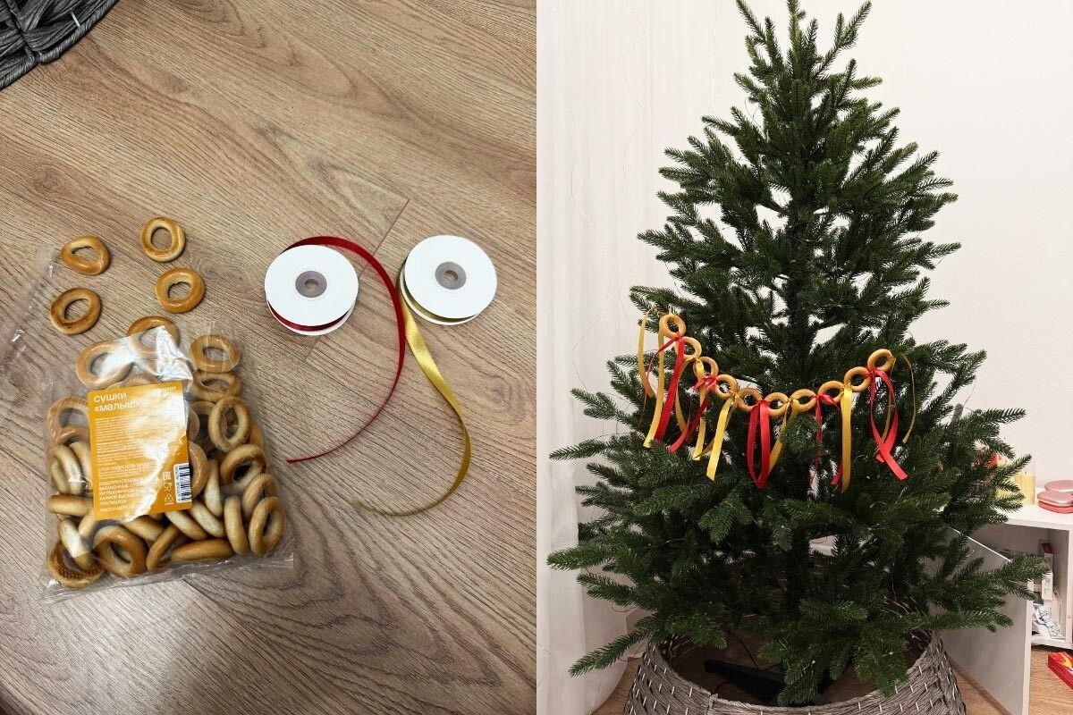 Аналогичным образом можно развесить бумажную гирлянду. Источник: личный архив Дарьи Потехиной