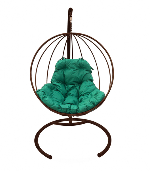 Подвесное кресло Круглое без ротанга коричневое