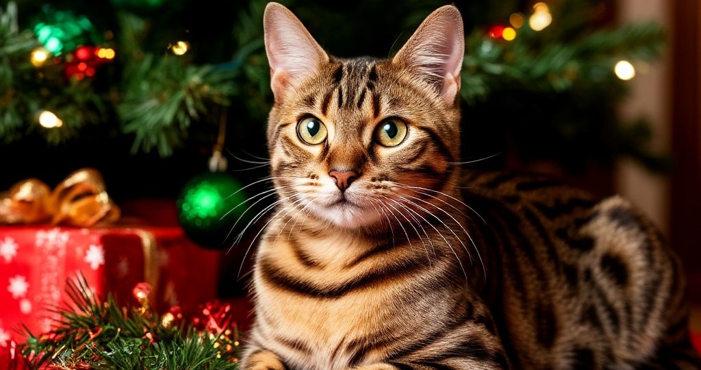 Новогодний дождик: почему коты его так любят и как уберечь пушистого друга от опасности