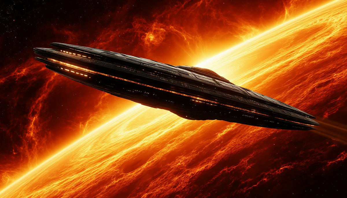 Объект пролетел вблизи Солнца.