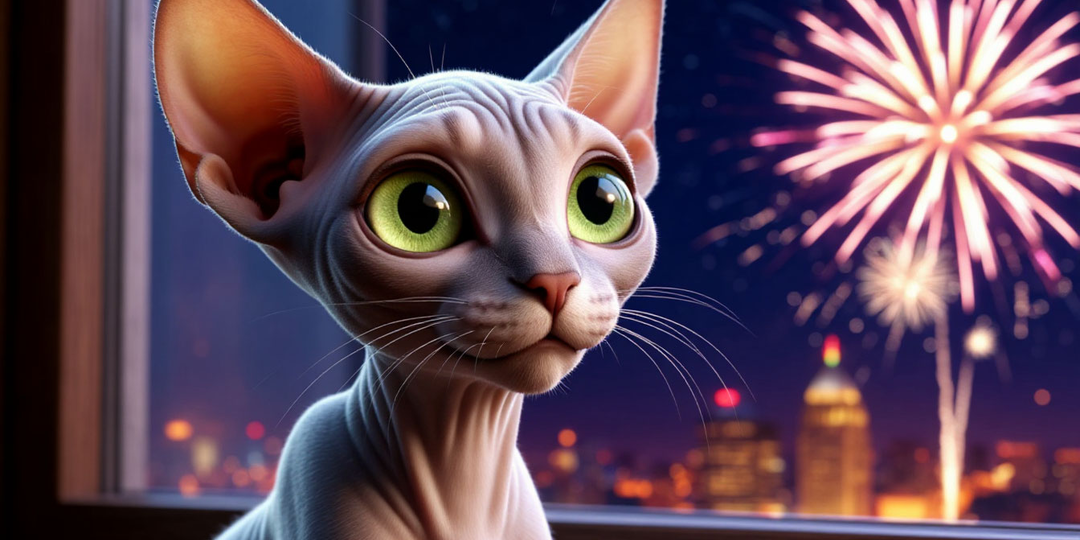 Как уберечь сфинкса в Новый год: инструкция по безопасности 🎄🎇🐈‍⬛