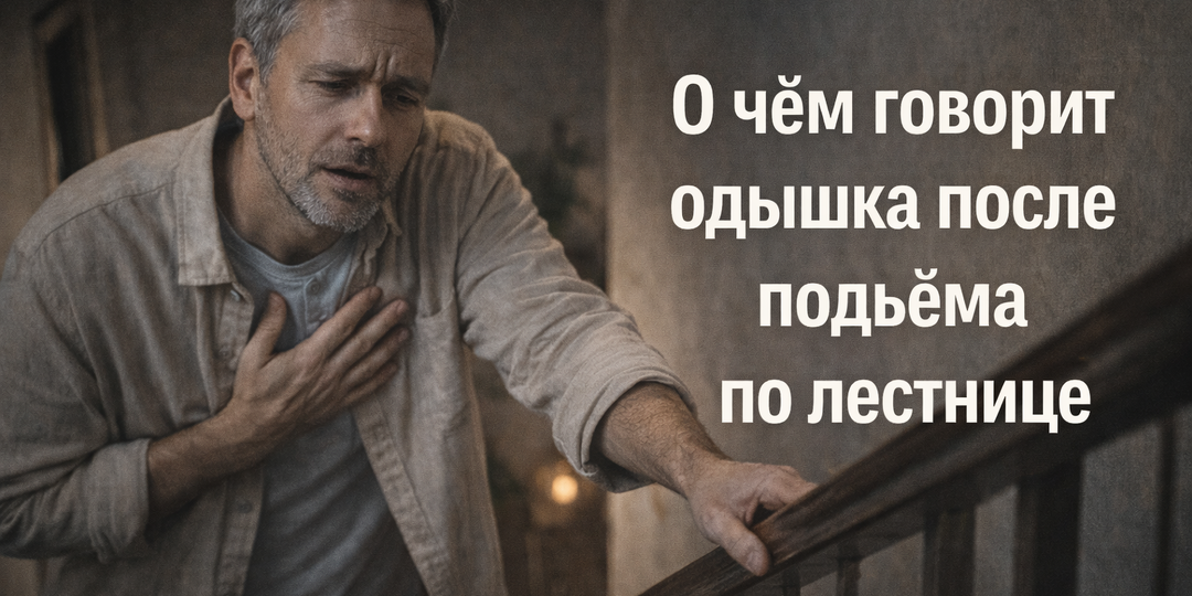 О чём говорит одышка после подъёма по лестнице — не всегда дело в возрасте?