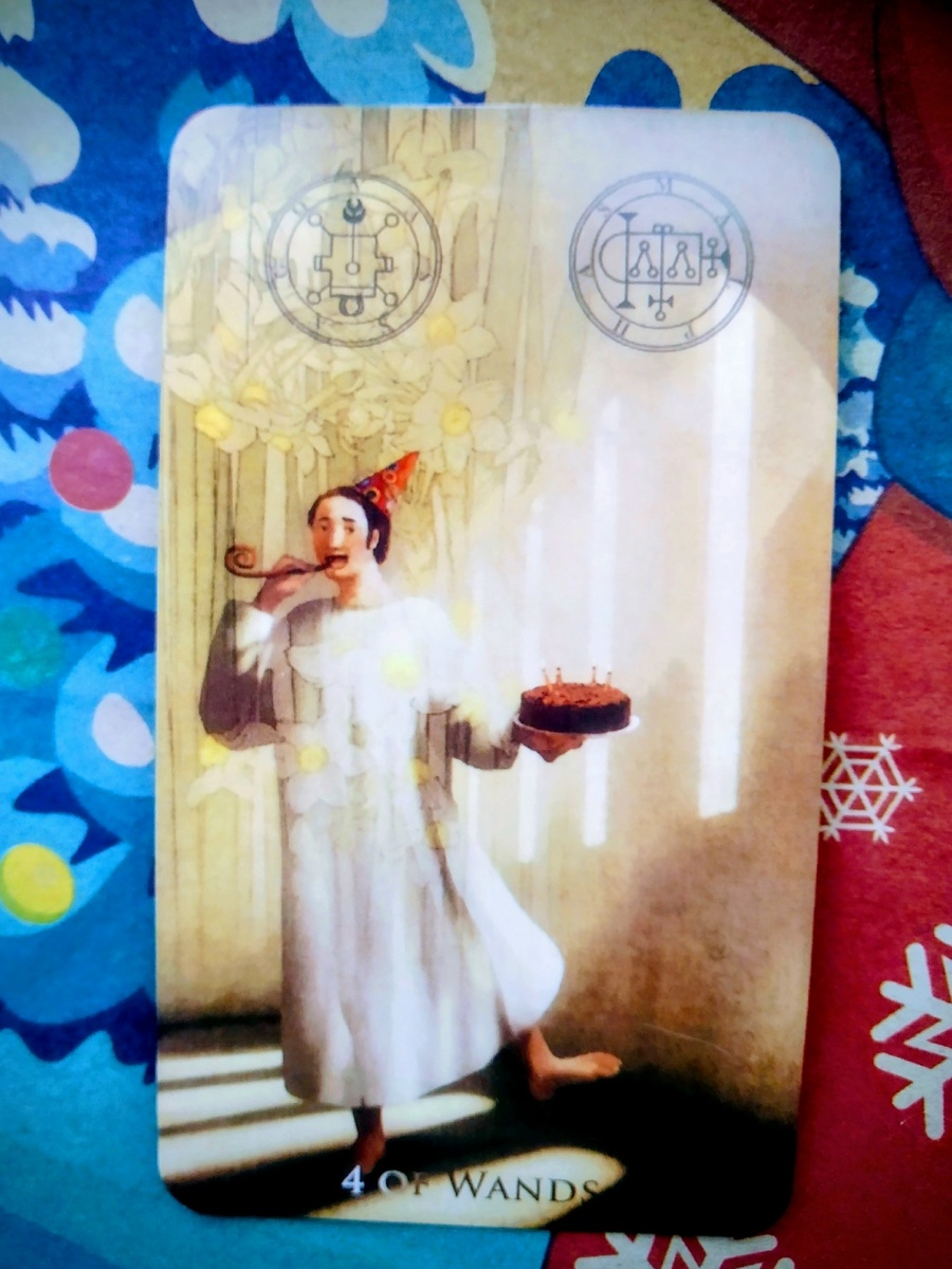 4 жезлов - колода Таро Сумасшедшего Дома