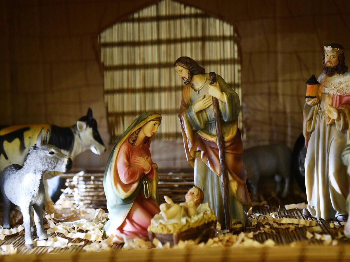    Рождественский вертеп во время празднования Рождественского сочельника | © РИА Новости / Павел Лисицын