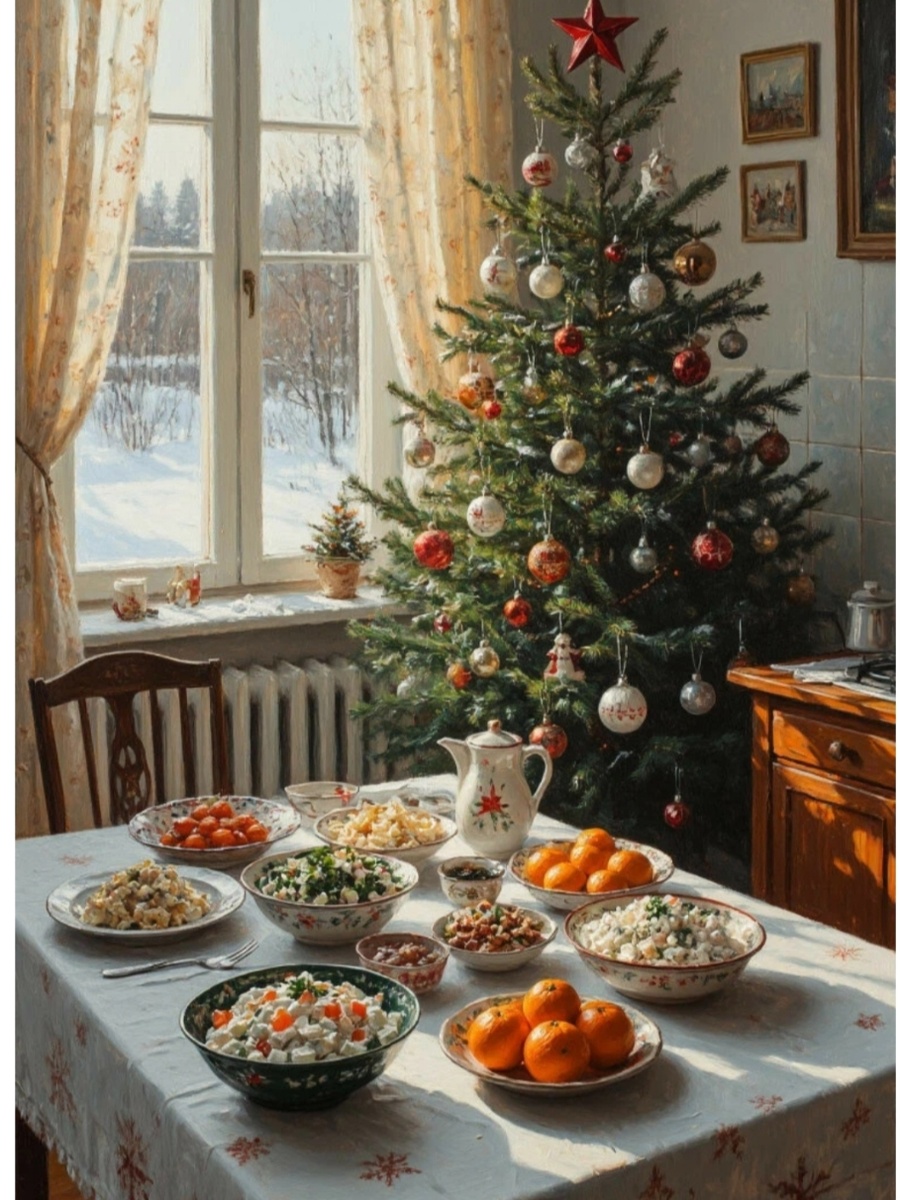 Новогодний стол.