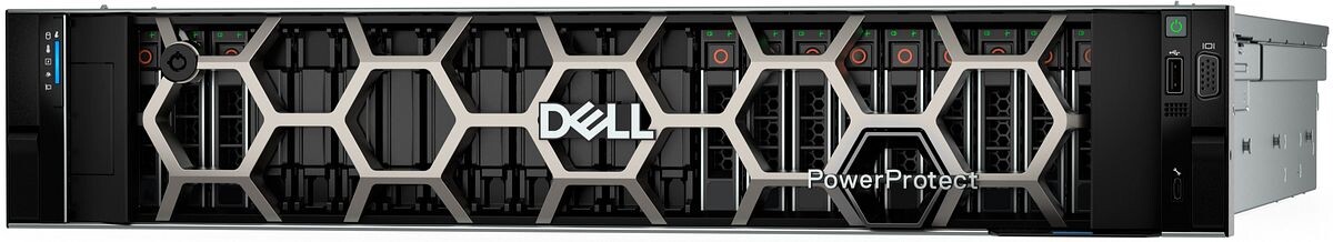 Dell PowerProtect Data Domain DD9910F вид слева с фальш-панелью