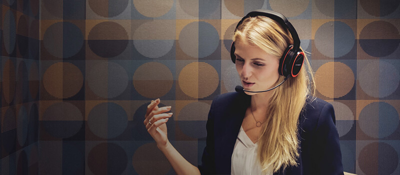 Наушники Pronounce® в работе