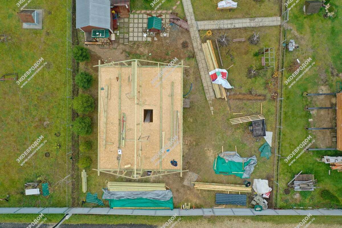 Строительство дома из СИП-панелей по проекту "Милтон"