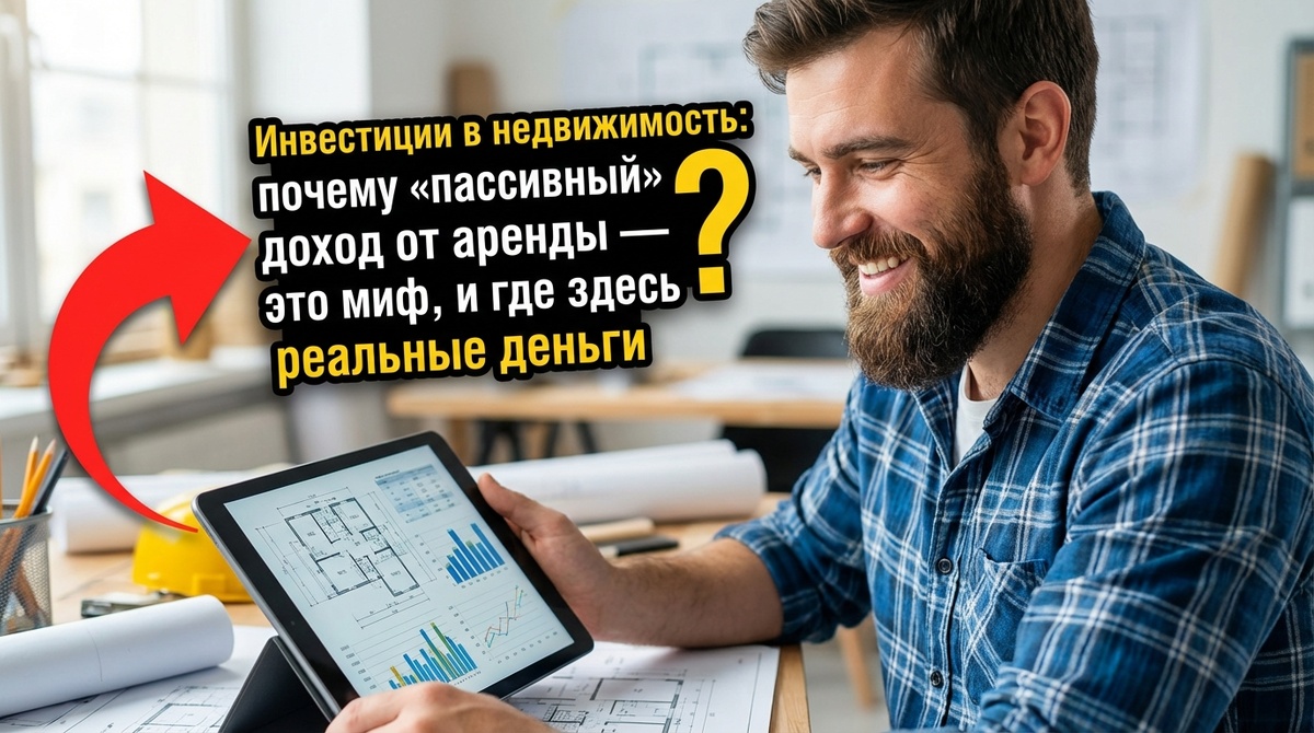 Инвестиции в недвижимость: почему «пассивный» доход от аренды — это миф, и где здесь реальные деньги