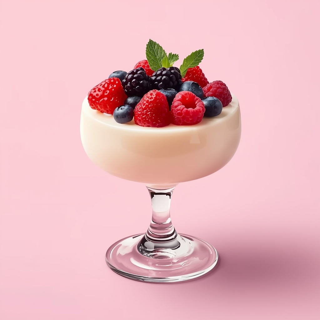 Панна-Котта с ягодами, десерт , пп десерт, низкоколоийный десерт