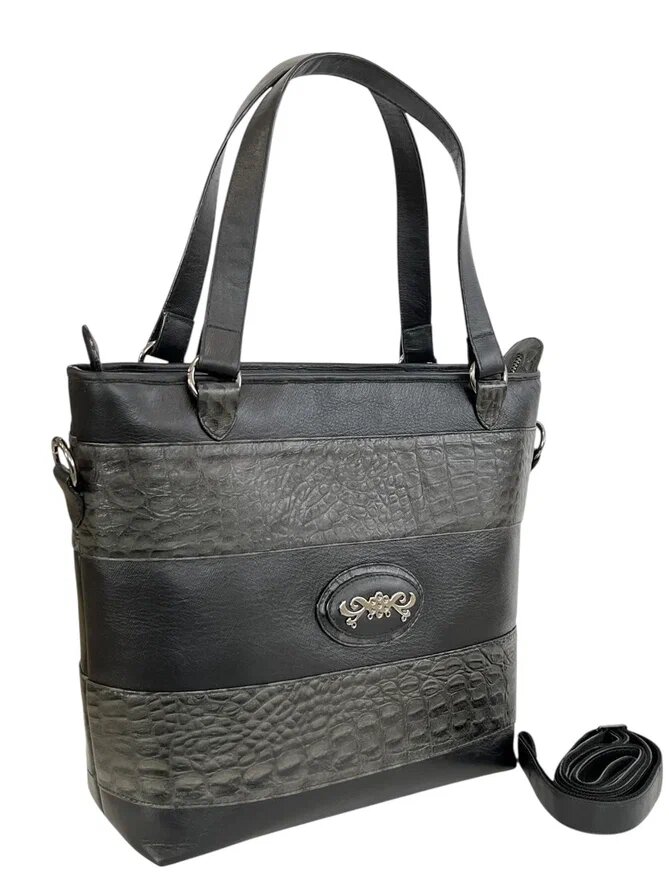 Кожаная сумка модели "шопер". Ателье Ирины Берзиной.