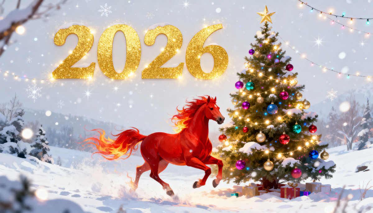 Изображение автора канала. Новый год 2026. Новогодняя открытка