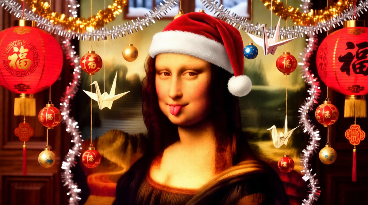 Мона Лиза дель Джокондо одобряет! Даёшь праздничную шапку на каждую фотографию!