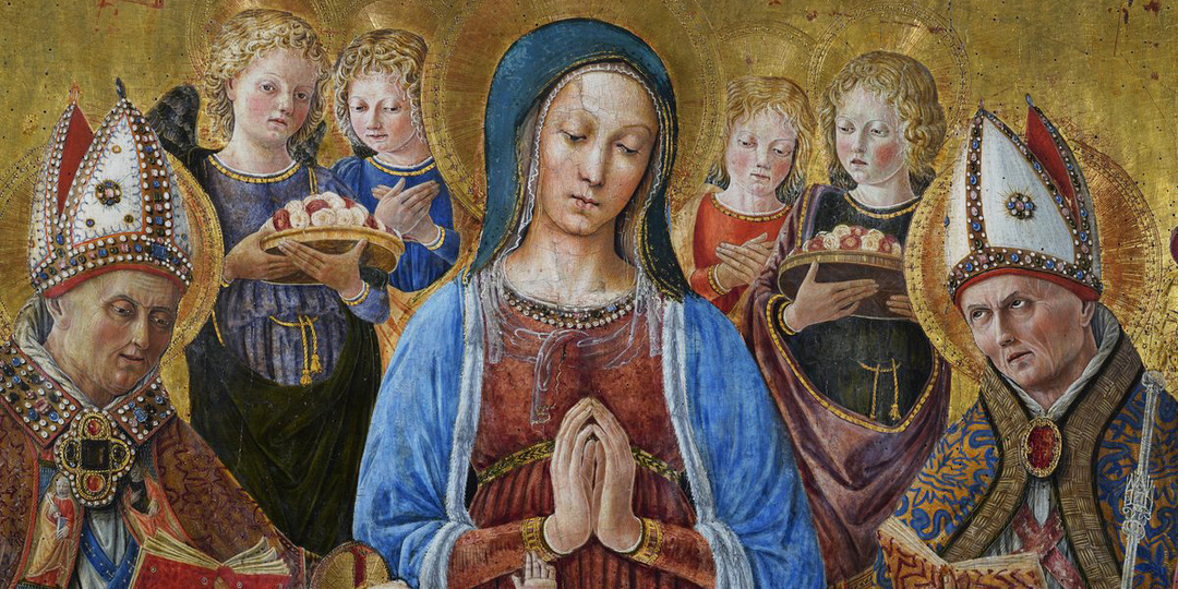 «Богородица с Младенцем на троне в окружении святых Ювеналия, Сабина, Августина, Иеронима и шести Ангелов»