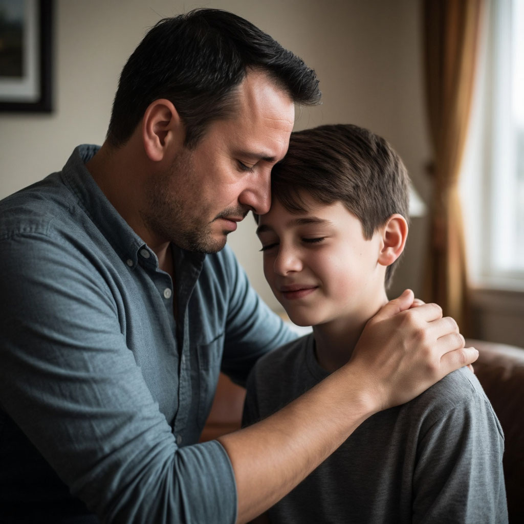 Олег утешает Артёма. Хотя его бы кто утешил... 