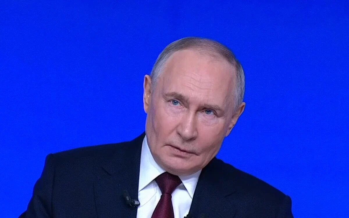    Скриншот прямого эфира программы «Итоги года с Владимиром Путиным»