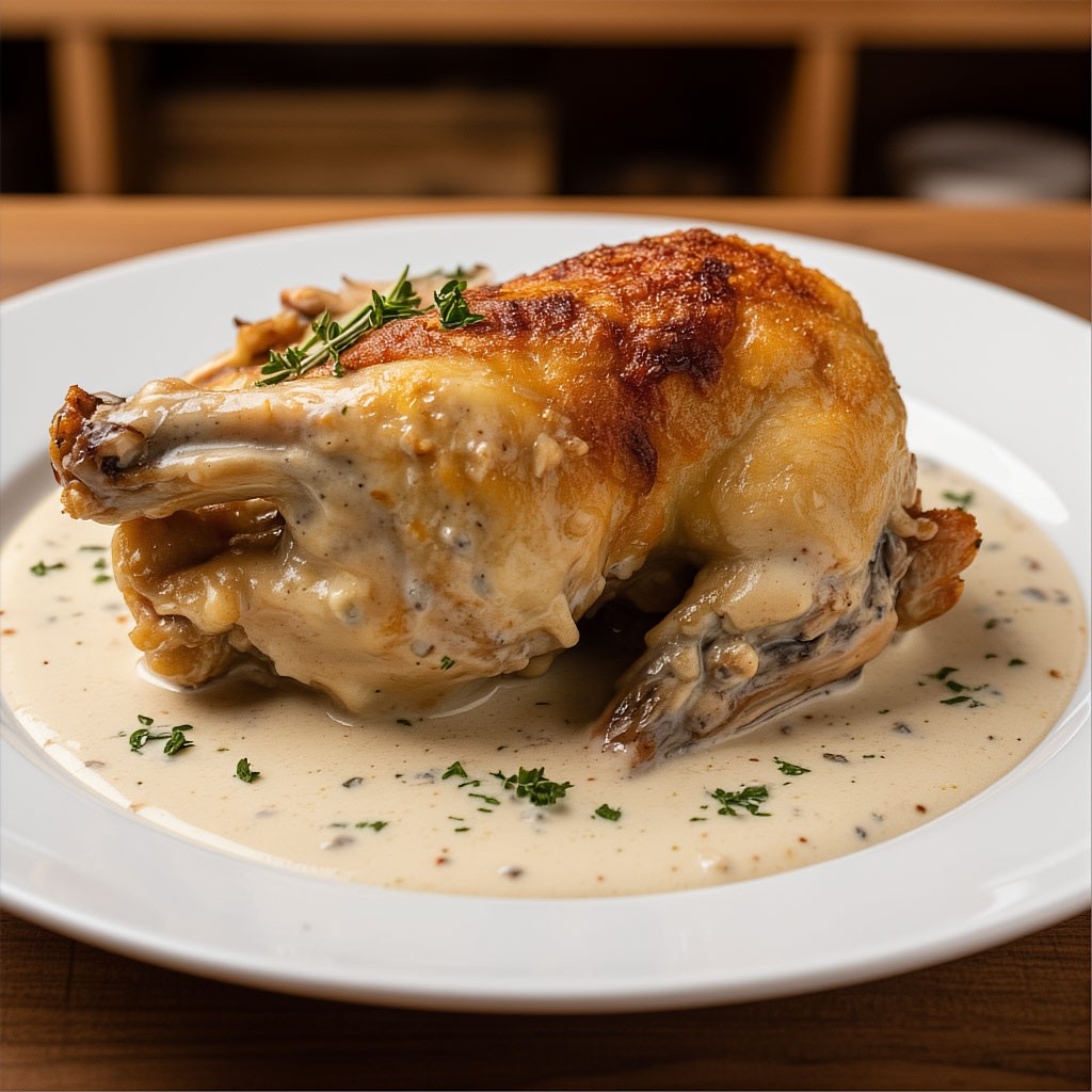 Кролик в сметанном соусе