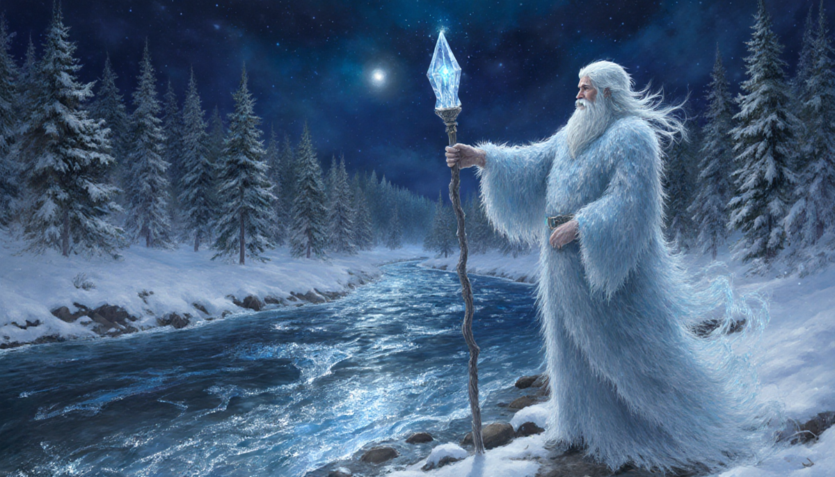 Взметнулась вверх ледяная волна, сковала воду хрустальной броней.