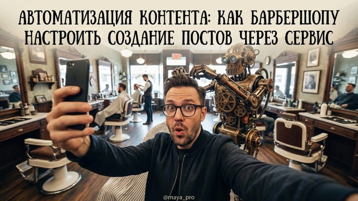    Создание постов для барбершопа с помощью автоматизации Артур Хорошев