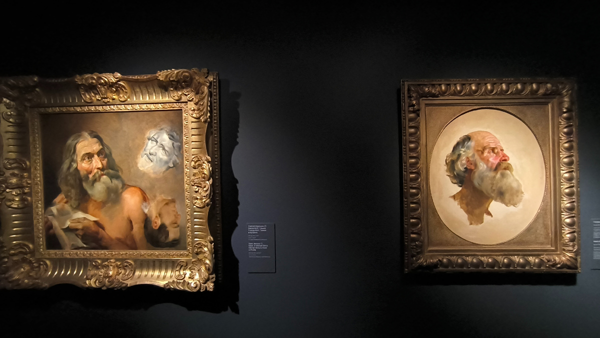 Брюллов К. П. Святой Иероним (?), голова и маска М. И. Глинки и Голова апостола Петра. 1843–1847