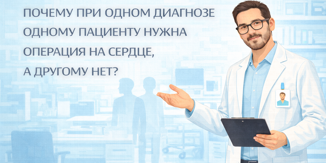 Почему при одном диагнозе одному пациенту нужна операция на сердце, а другому нет?