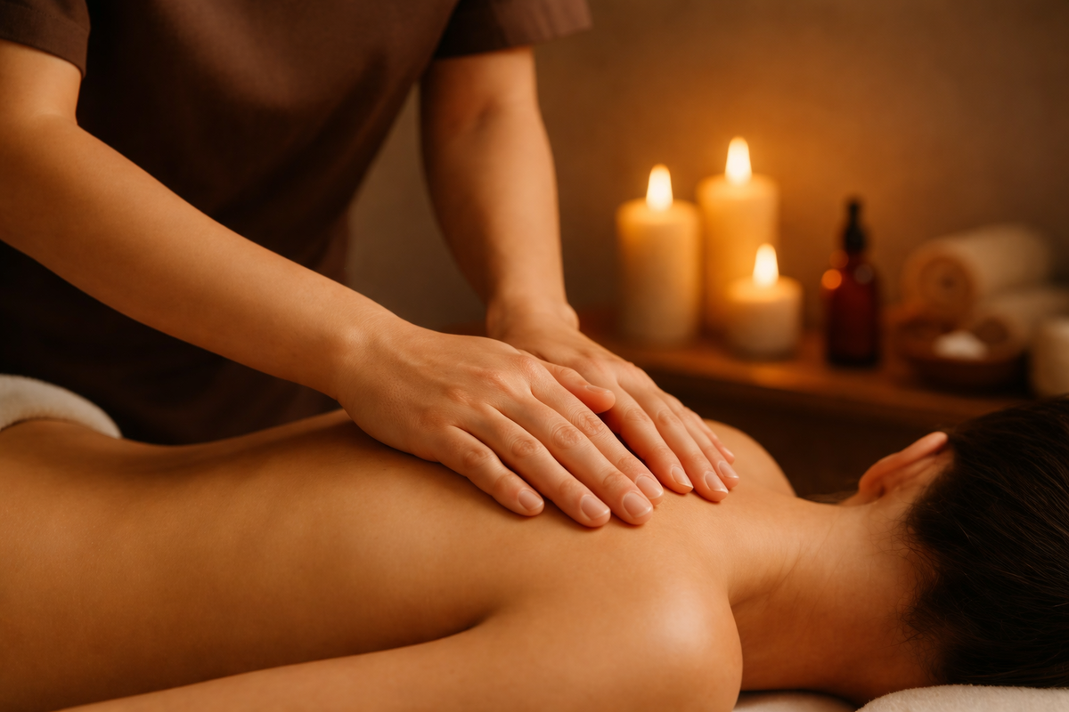 Вот так может выглядеть массаж спины в Москве в "Массажном острове"