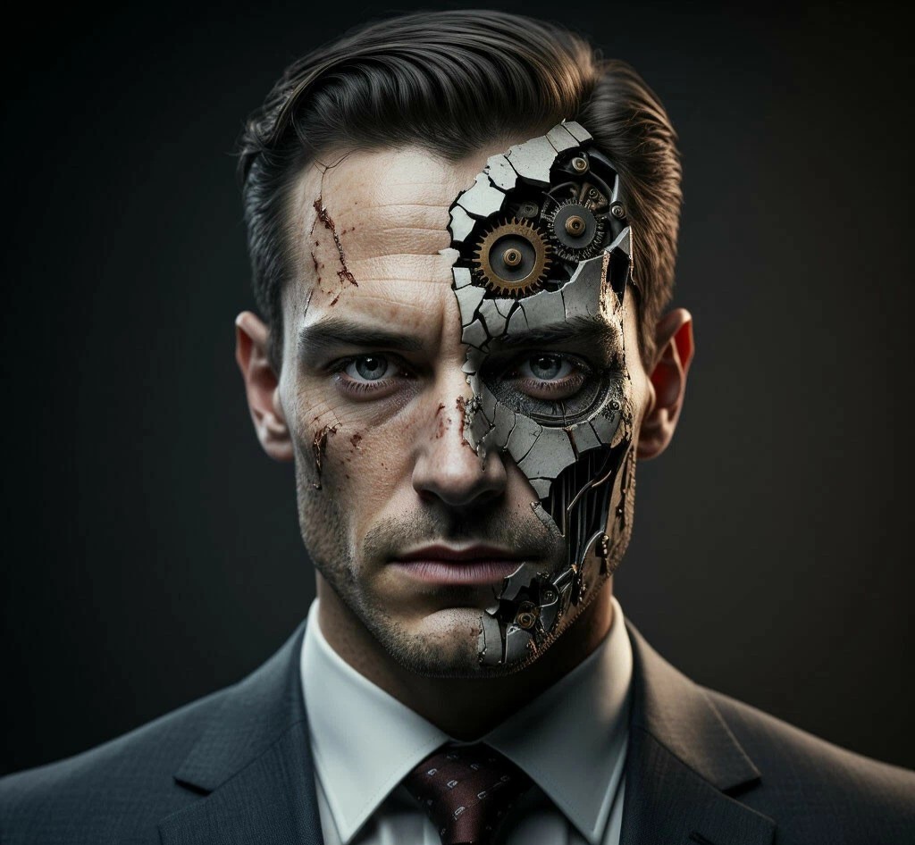 Нарцисс — сломанный механизм. Изображение сгенерировано ИИ