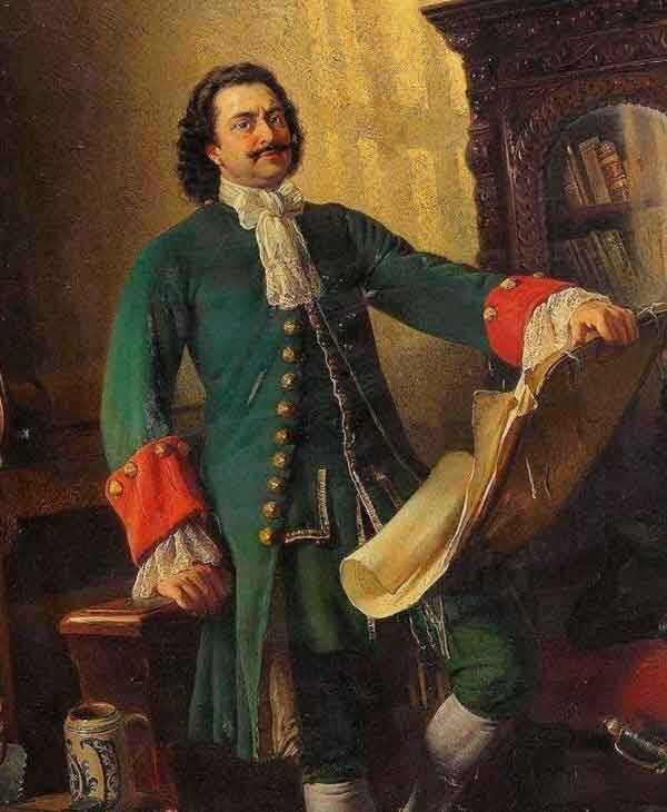 Петр I читает указ. Неизвестный художник