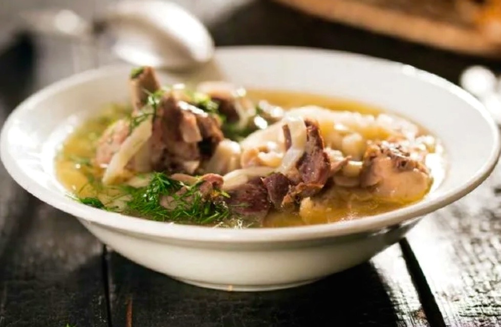 Китайский суп с потрошками.