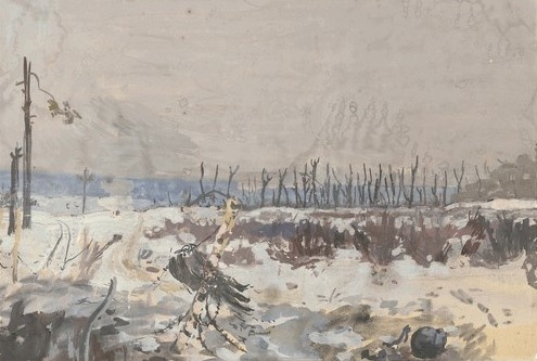 Г.А.Савинов. Берег Невы в дни прорыва блокады. 1943. Государственный музей истории СПб.