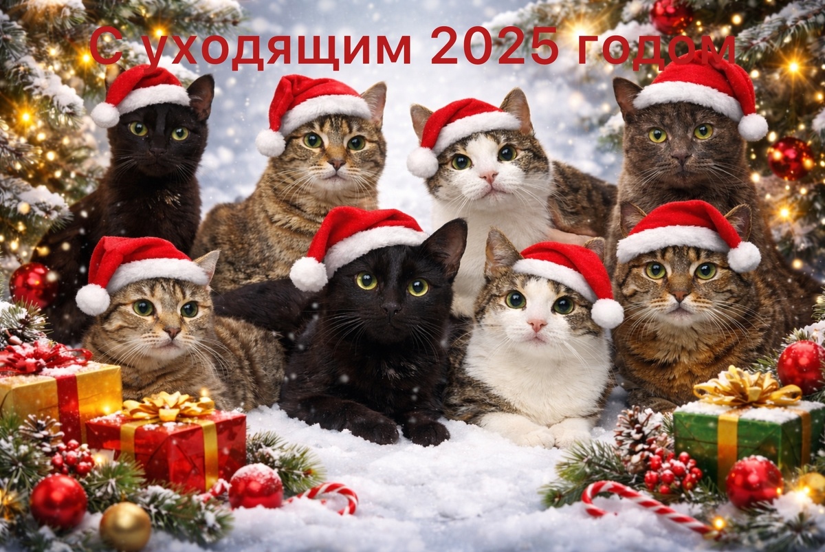 КОТИКИ ПОЗДРАВЛЯЮТ ВСЕХ С НАСТУПАЮЩИМ НОВЫМ ГОДОМ!🎄 ЖЕЛАЮТ ВОЛШЕБСТВА!✨
