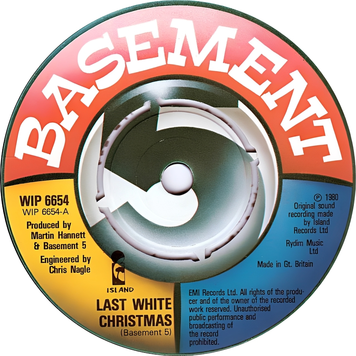Basement 5 - 1980 - Last White Christmas + Traffic Dub - 7''a (Island Rec)