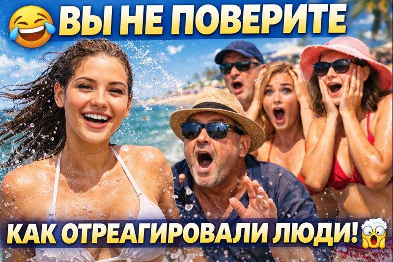 😂 Пляж не был готов к ЭТОМУ! Смешной момент из «Голые и смешные»