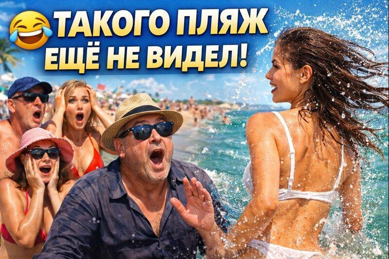 😂 Пляж не был готов к ЭТОМУ! Смешной момент из «Голые и смешные»