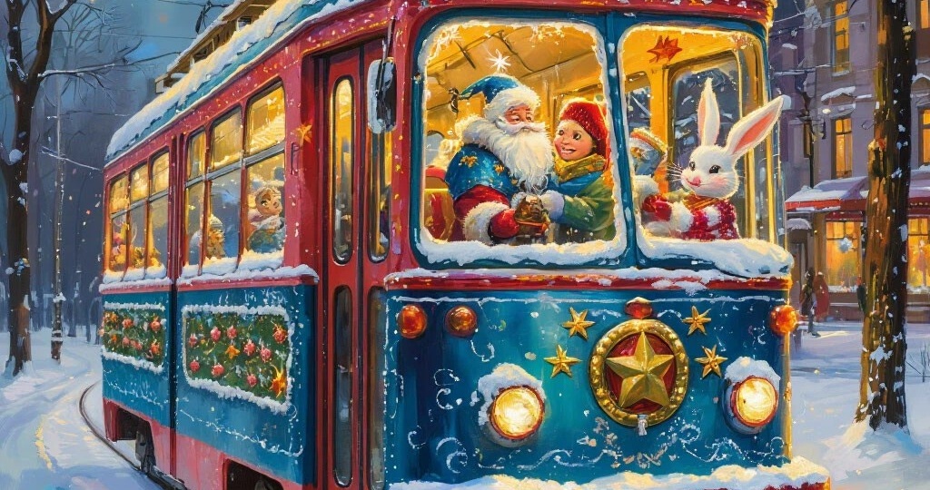 Новогодний трамвай