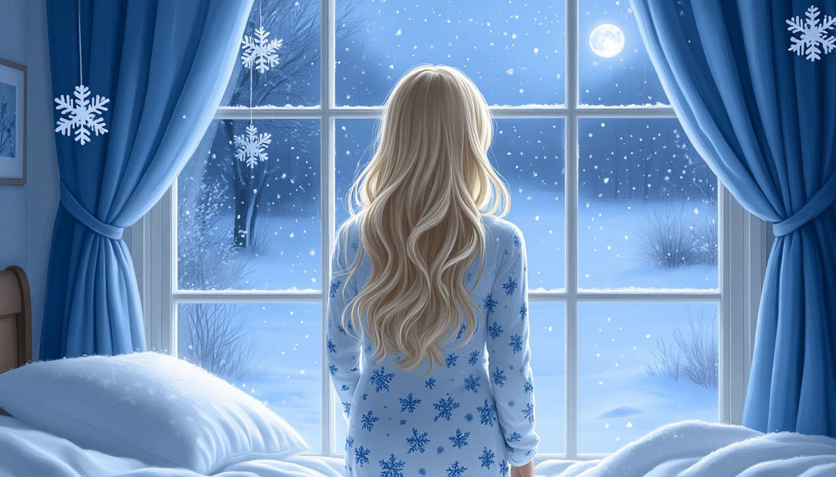 За окном — ночь и туман. Но главное, что за окном — Луна!!! Изображение от ИИ Шедеврум