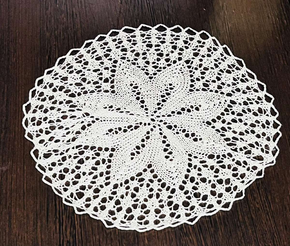 Моя салфетка спицами