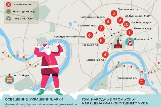    Самые впечатляющие новогодние украшения в Москве-2026