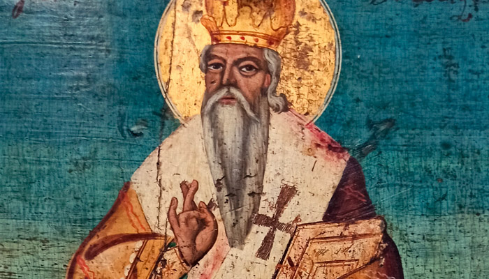 Св. Модест Иерусалимский (болгарская икона, середина XIX века). Фото: wikipedia.org