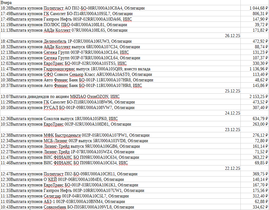 выплаты часть 1