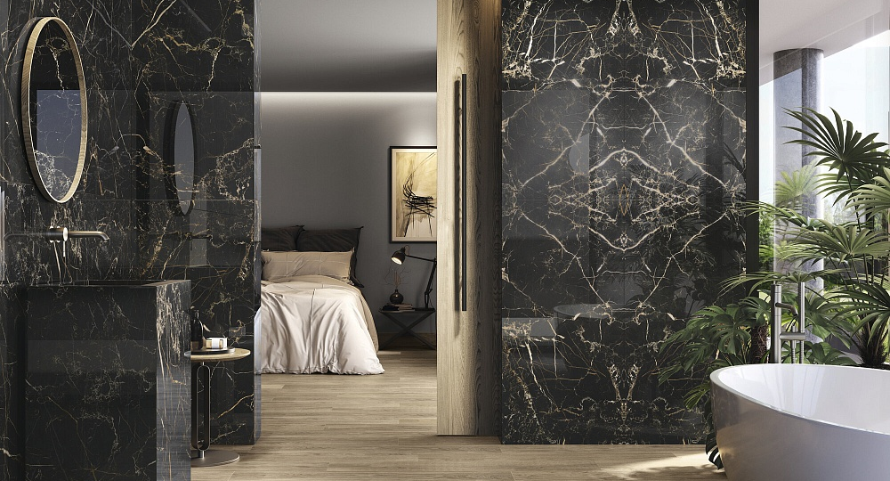 Керамогранит под мрамор: как избежать «дешевого» эффекта в премиальном интерьере (+8 фото)