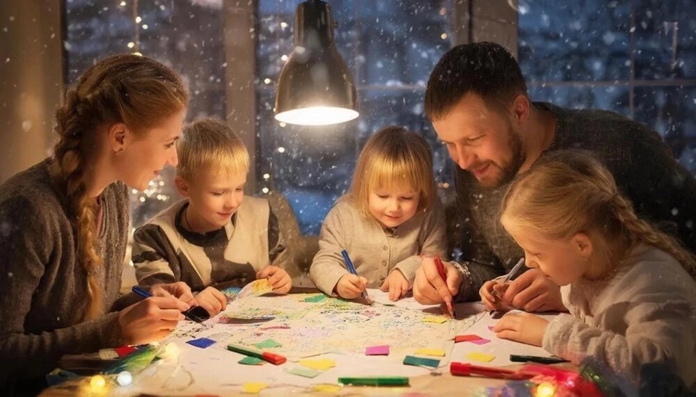    Составление карты желаний может стать увлекательным занятием для всей семьи. Фото: Нейросеть GigaChat